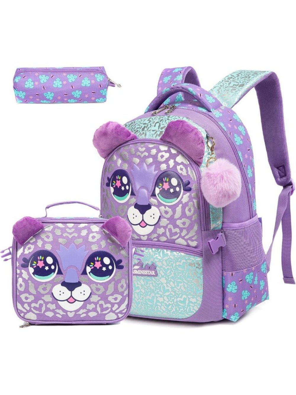 Cute Girls' School Backpack Set with Lunch Box | Kids' Bookbag for Kindergarten